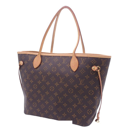 Louis Vuitton Neverfull MM Brown Rose Beige Monogram Canvas Tote Bag — view 2