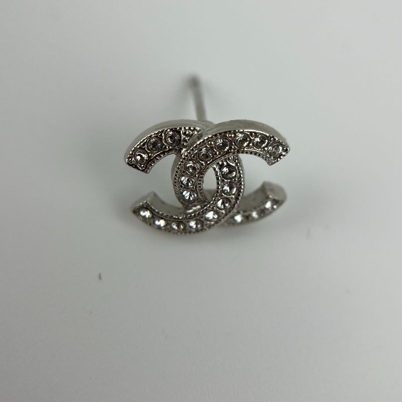 Chanel Coco Mark Accessories Earrings Silver C21V Vintage Ladies