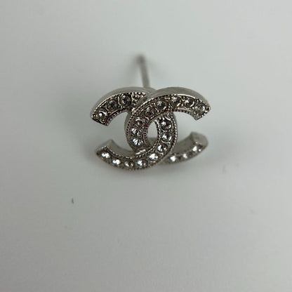 Chanel Coco Mark Accessories Earrings Silver C21V Vintage Ladies