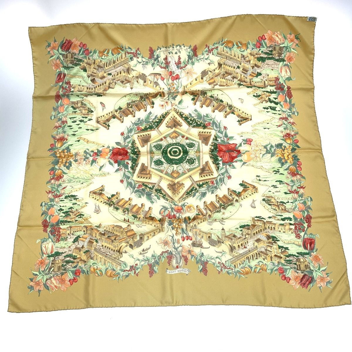 Hermes Silk Scarf Carre90 Au Pays de Cocagne "in Paradise"