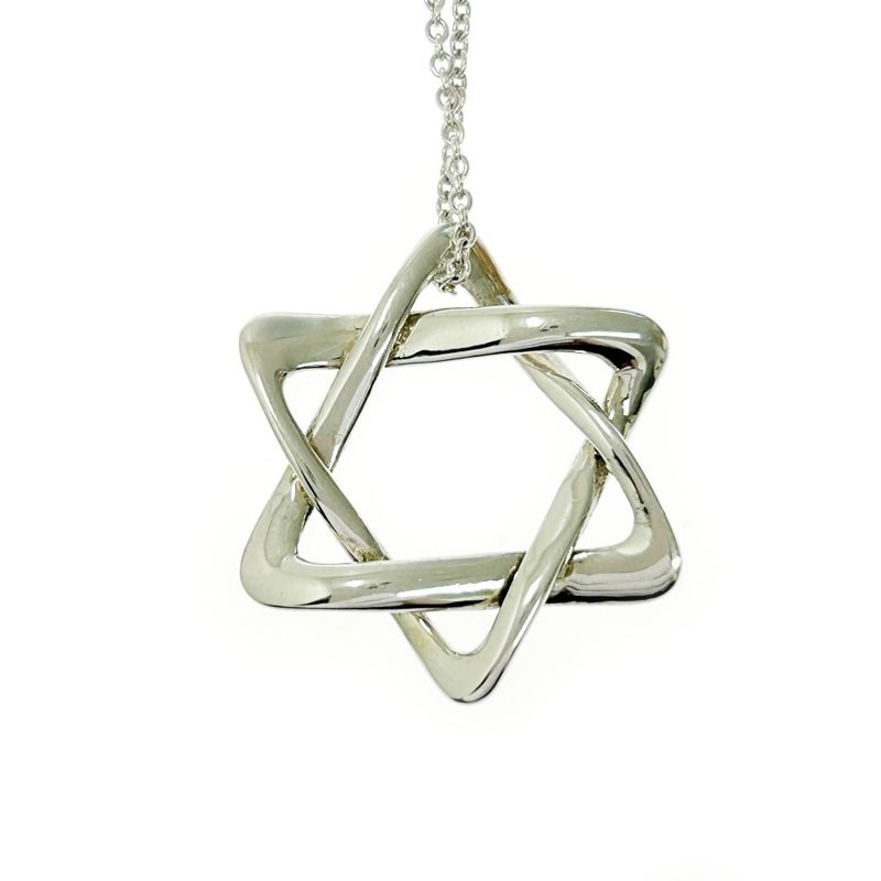 Tiffany & Co Silver Elsa Peretti Star of David Necklace 3.3g 925 Engraved