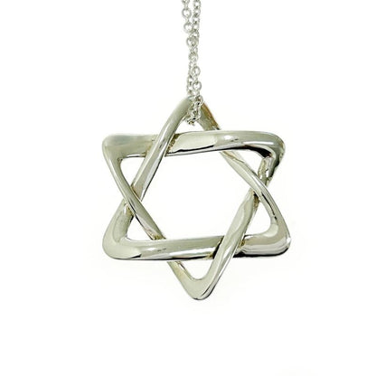 Tiffany & Co Silver Elsa Peretti Star of David Necklace 3.3g 925 Engraved