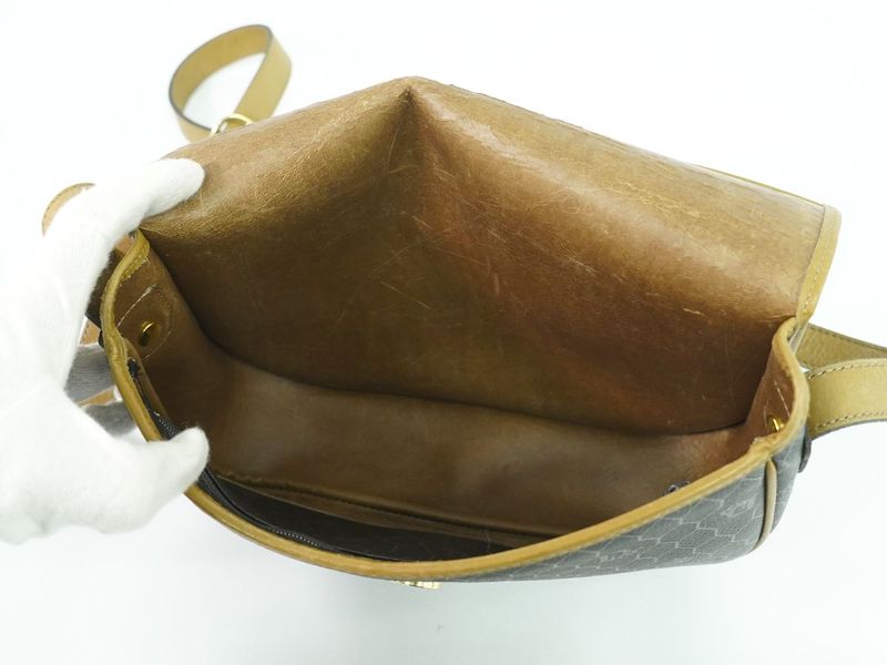 Authentic Christian DIOR Honeycomb Pattern Shoulder Bag Pochette PVC Black Bag