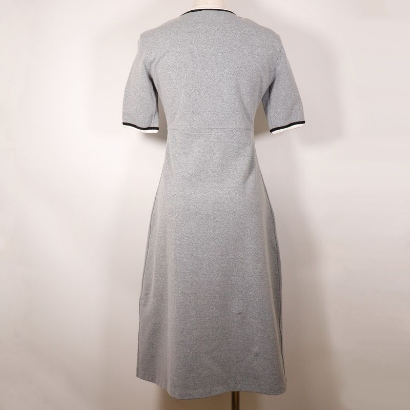 Chanel Coco Mark P11147v06479 Nylon X Polyurethane X Polyamide Gray Ladies Dress