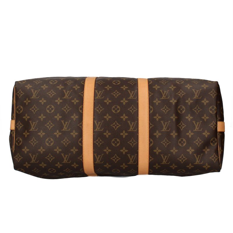 Louis Vuitton Keepall Bandoliere 50 M41416 Monogram Women's Boston Bag Brown