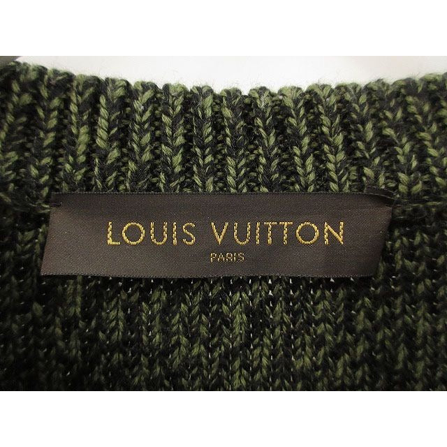Louis Vuitton Cable Knit Sweater M Green Top Green-black — view 4