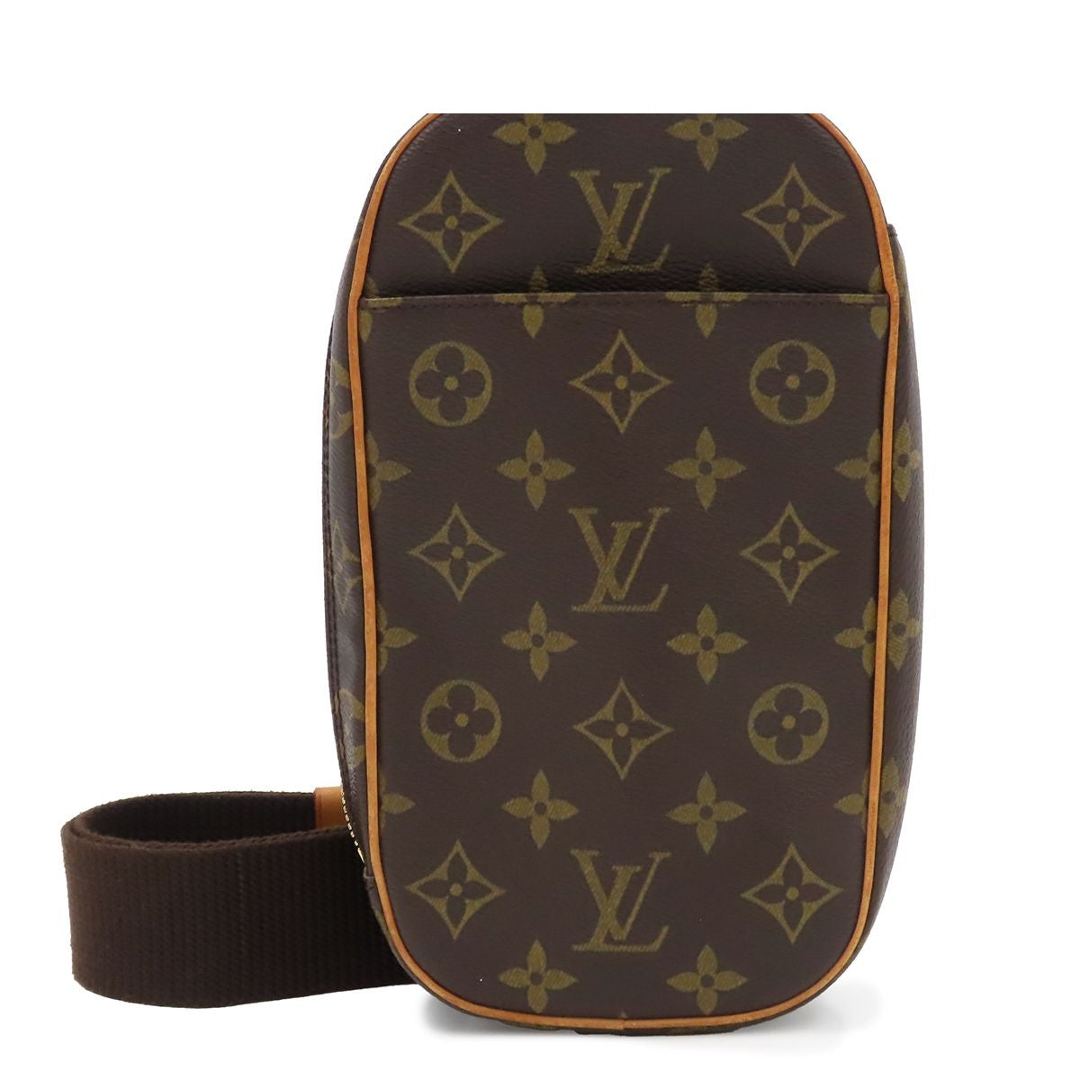 Louis Vuitton Pochette Gange Brown Gold Monogram Canvas Belt Bag