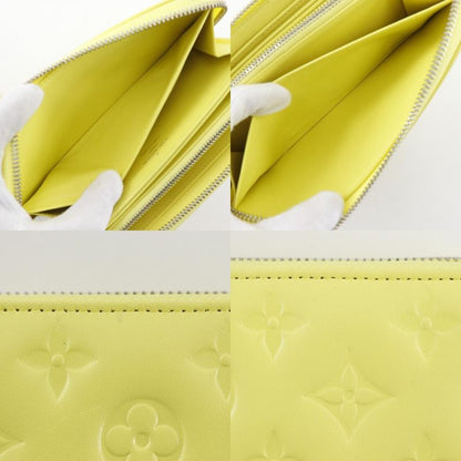 Louis Vuitton Zippy Wallet Coussin M83104 Lambskin Smiley Yellow Ladies Long