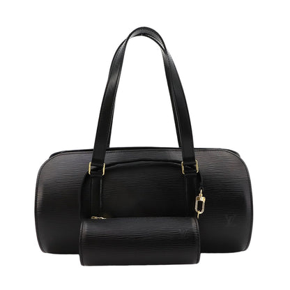 Louis Vuitton Epi Soufflot Hand Bag Leather Noir Gold