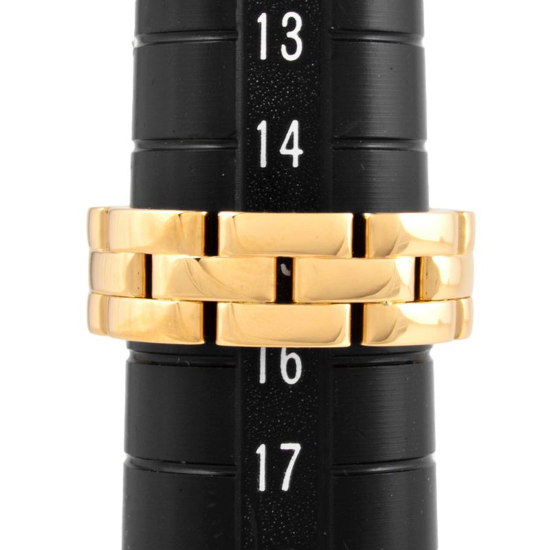 Cartier Maillon Panthère Ring #56 18K Yellow Gold 145g 3 Rows Yellow Gold Ladies