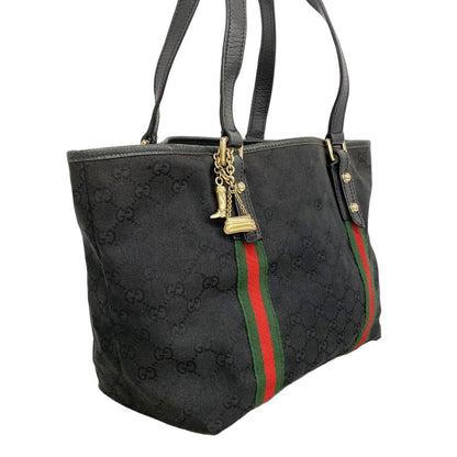 Gucci Tote GG Canvas Sherry Line Black Gold — view 2