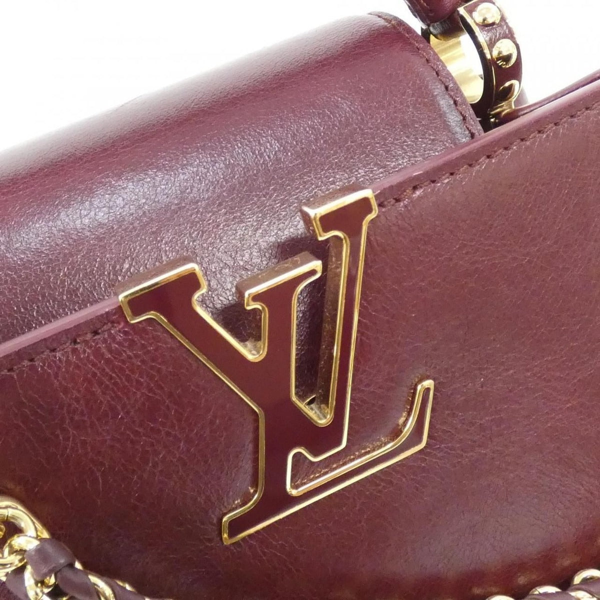 Louis Vuitton Capucines East West Mini Bag Grenat Red — view 5
