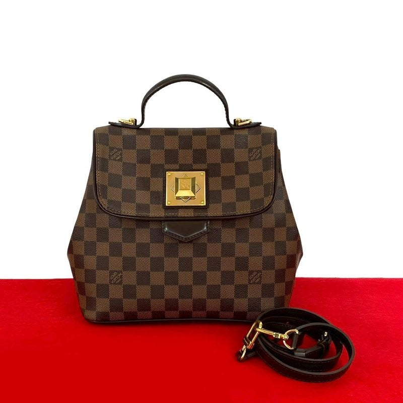 Louis Vuitton Bergamo PM Damier Leather 2-Way Handbag Tote Bag
