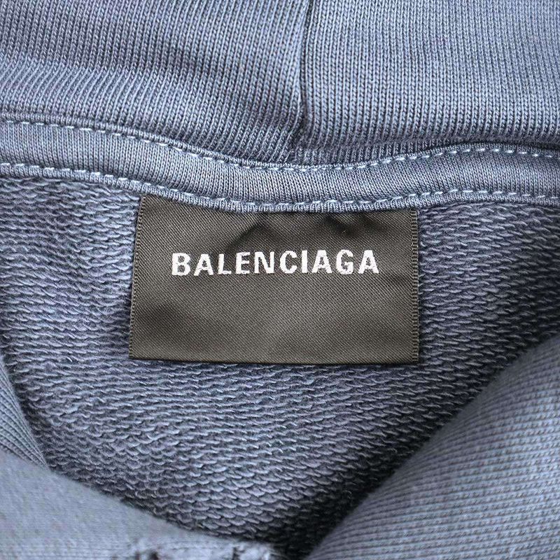 Balenciaga Hand Draw N BB Icon Hoodie Damaged Logo Print Hoodie 620973 Tnvq1