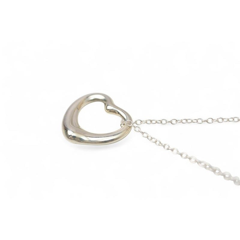 Tiffany & Co Necklace Pendant Silver Elsa Peretti Open Heart Motif — view 4