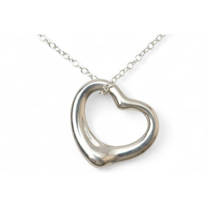 Tiffany & Co Necklace Pendant Silver Elsa Peretti Open Heart Motif