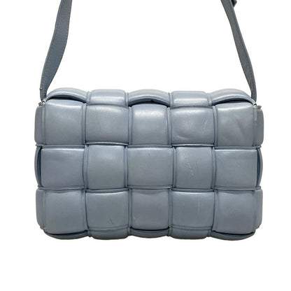 Bottega Veneta Shoulder Bag Padded Cassette Light Blue Lambskin
