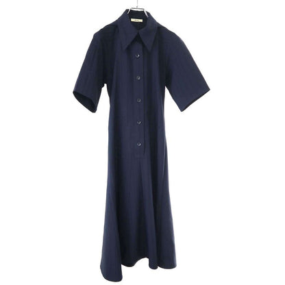 Celine by Phoebe Philo 17aw Short Sleeve Belted Jacquard Dress 2 6ai7 196b Blue