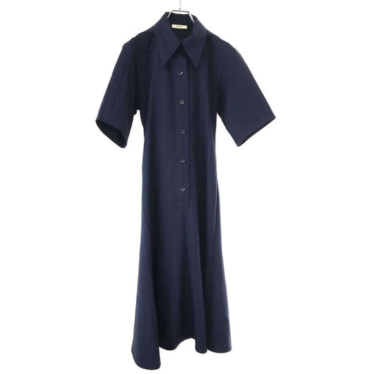 Celine by Phoebe Philo 17aw Short Sleeve Belted Jacquard Dress 2 6ai7 196b Blue