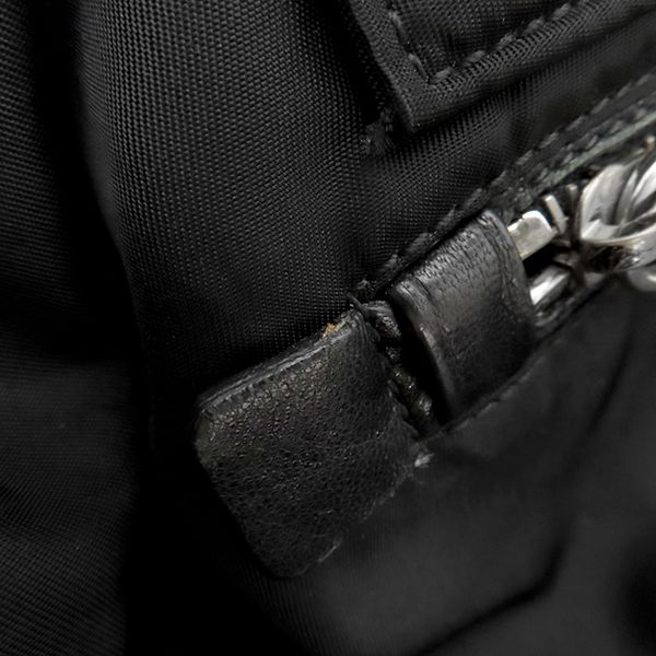 Prada 2way Bag Camouflage Reversible Triangle Logo Nylon Khaki X Black Silver