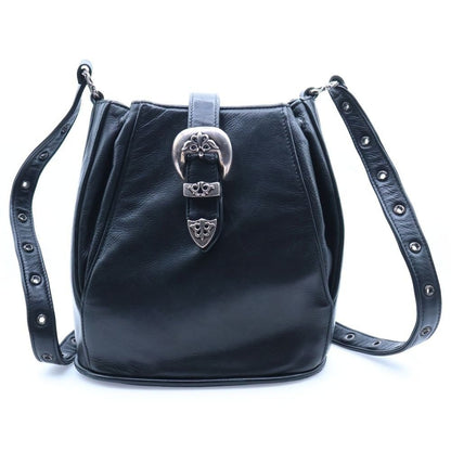 Chrome Hearts Shoulder Leather Back with Grommet Black