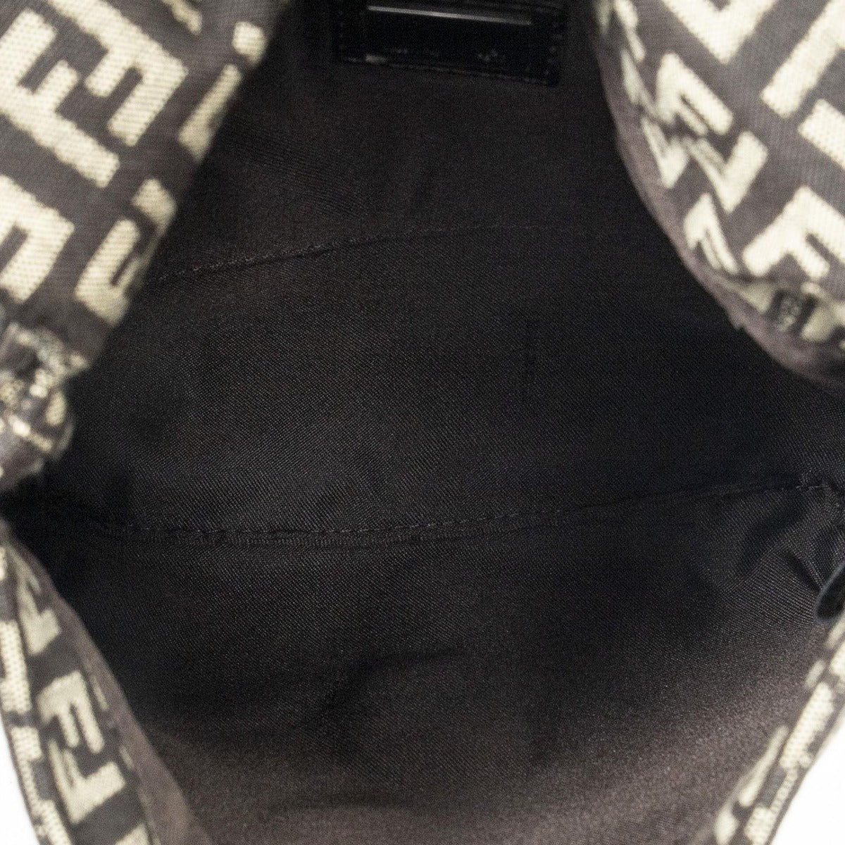 Fendi Small Flap Crossbody Brown Zucchino Canvas — view 9