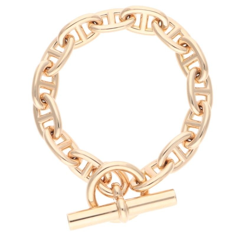 Hermes Chaine Dancre MM 18K Pink Goldchaine Mmbracelet 14 Link