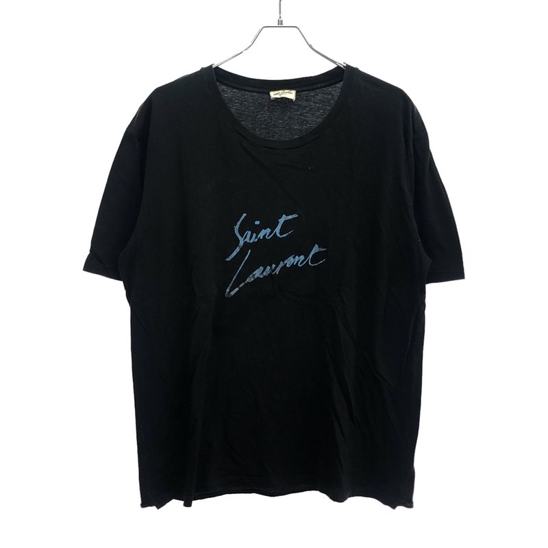 Saint Laurent Paris Signature Logo T-Shirt 480406 Black S