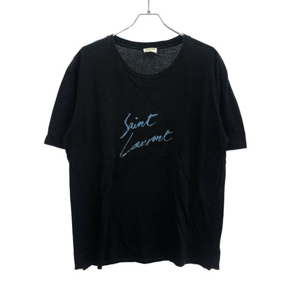 Saint Laurent Paris Signature Logo T-Shirt 480406 Black S