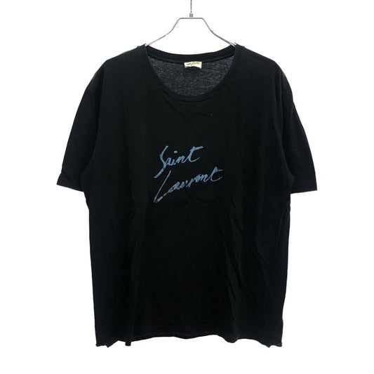 Saint Laurent Paris Signature Logo T-Shirt 480406 Black S