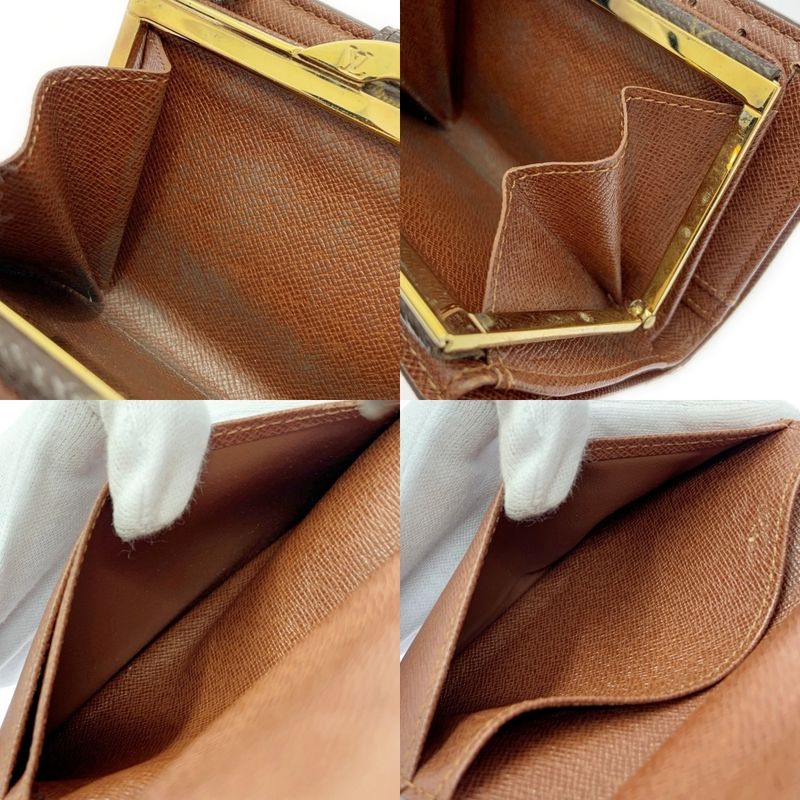 Louis Vuitton M61663 Monogram PVC Portmonnais Vieviennois Brown 403688 Bifold