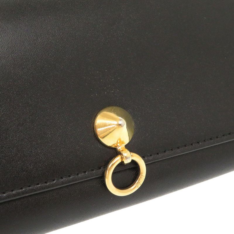 Fendi By The Way Continental 8m2051 Leather Black Long Wallet Black 2043 Fendi