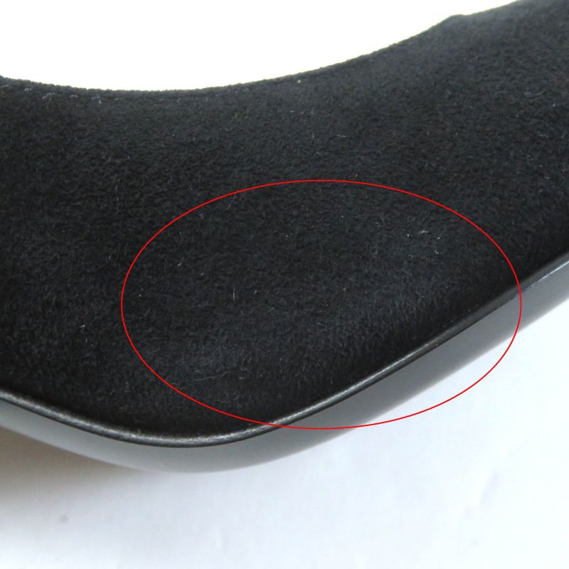 Hermes Vecteur Feather Motif Suede Leather Pumps Black 35 Storage With Bag Made