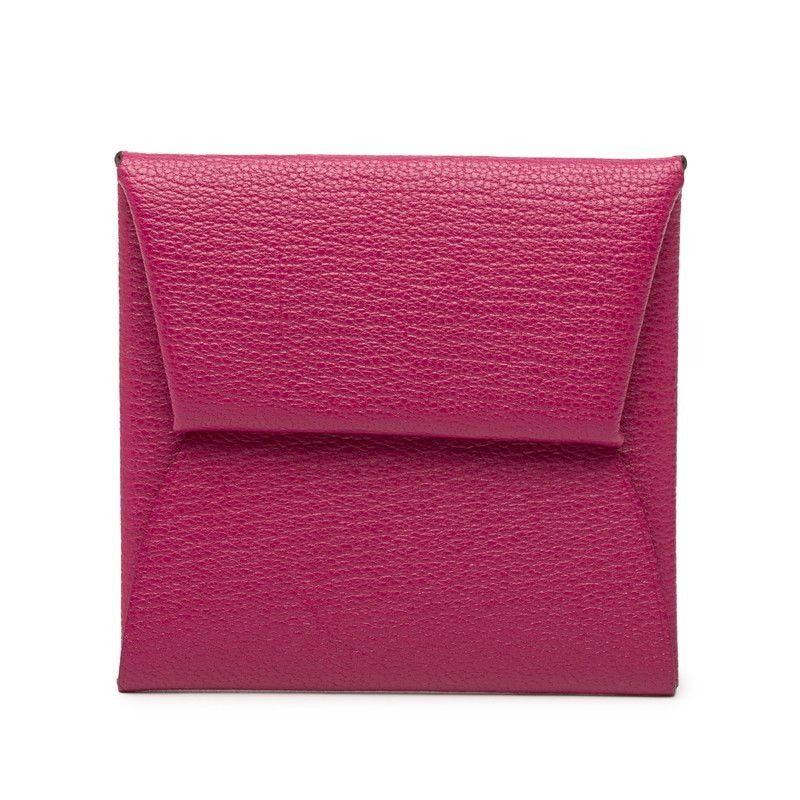 Hermes Bastia Coin Case Purse Rose Purple Chevre