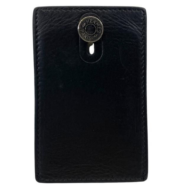 Hermes Diablo Card Case Business Holder Pass Compact Logo Leather