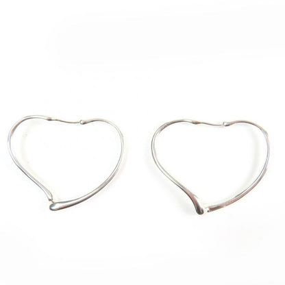 Tiffany & Co Elsa Peretti Small Open Heart Hoop Earrings Ag925