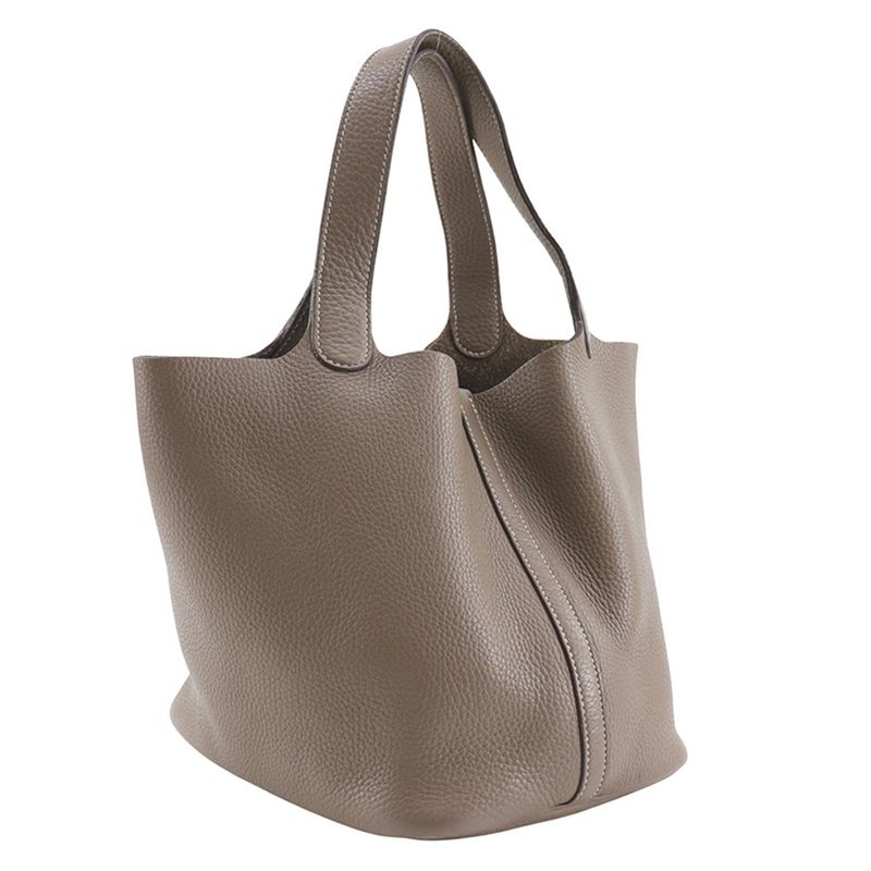 Hermes Picotin MM Taurillon Clemence Etoupe □I Ladies Handbag