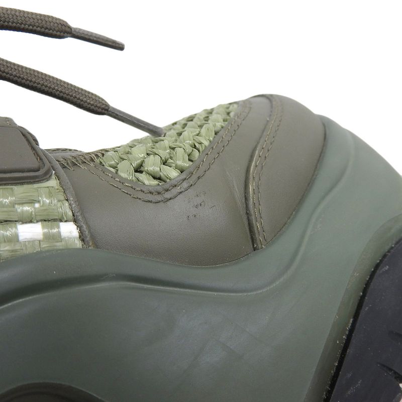 Louis Vuitton 2023 Item Arkwright 2.0 Raffia Leather Sneakers 37 23.5cm