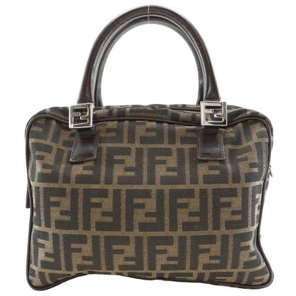 Fendi Zucca Nylon Canvas Brown Handbag