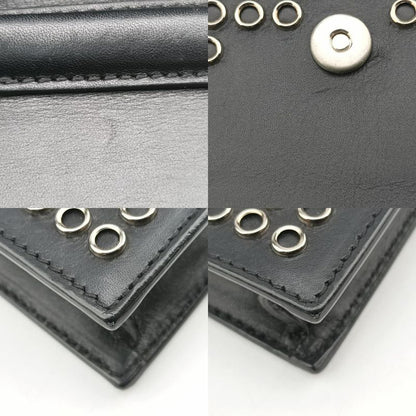 Yves Saint Laurentyves Saint Laurent Studded Flap Black Leather 347918 Dpl347918