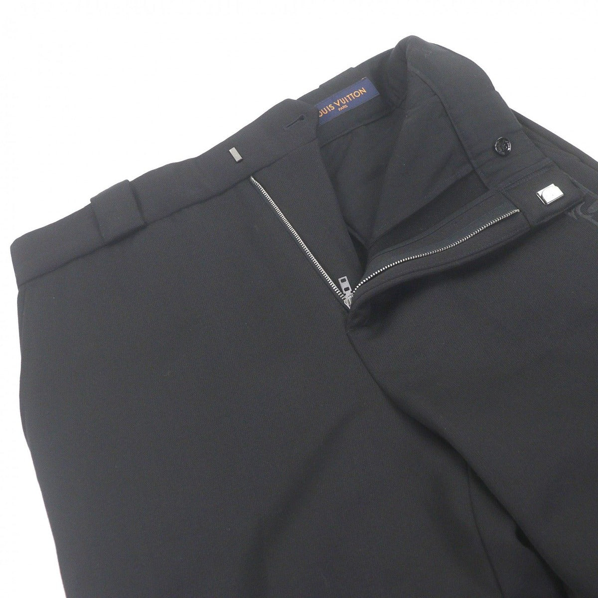 Louis Vuitton Cotton Wool Logo Embroidery Pants Black 38 — view 3