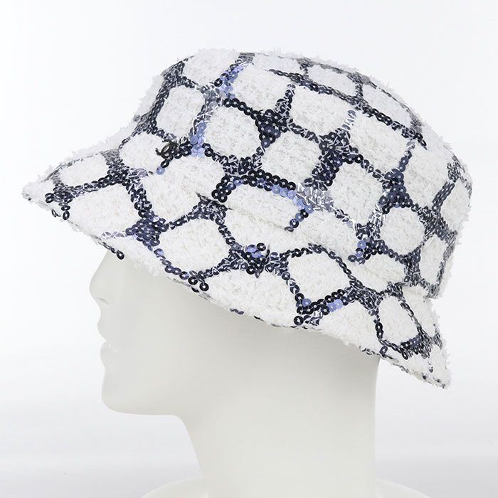 Chanel Bucket Hat Coco Mark Hat Cotton Polyamide Polyester Ladies