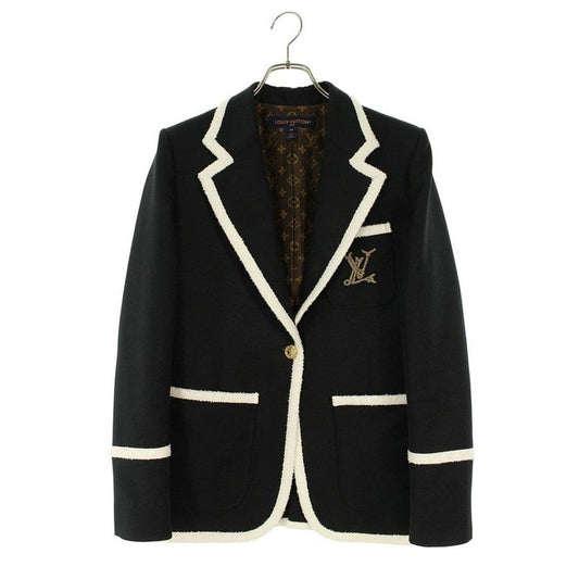 Louis Vuitton 25 AW Rw252 ww JDL Ftja10 Gold Button Patch Leather Jacket