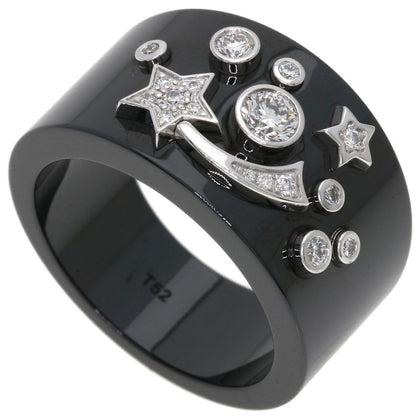 Chanel Cosmic de Comet Diamond Ceramic 52 Ring 18K White Gold