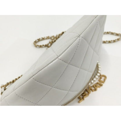 Chanel Body Bag Quilted Lambskin As4991 White — view 3
