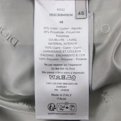 DIOR Homme 23AW 39c308a5834 Back Print Hooded Technical Cotton Double Zip Up