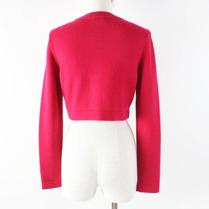 CHANEL 22AW P73483 100% Cashmere Lucky Charm Cropped Length Knit Cardigan