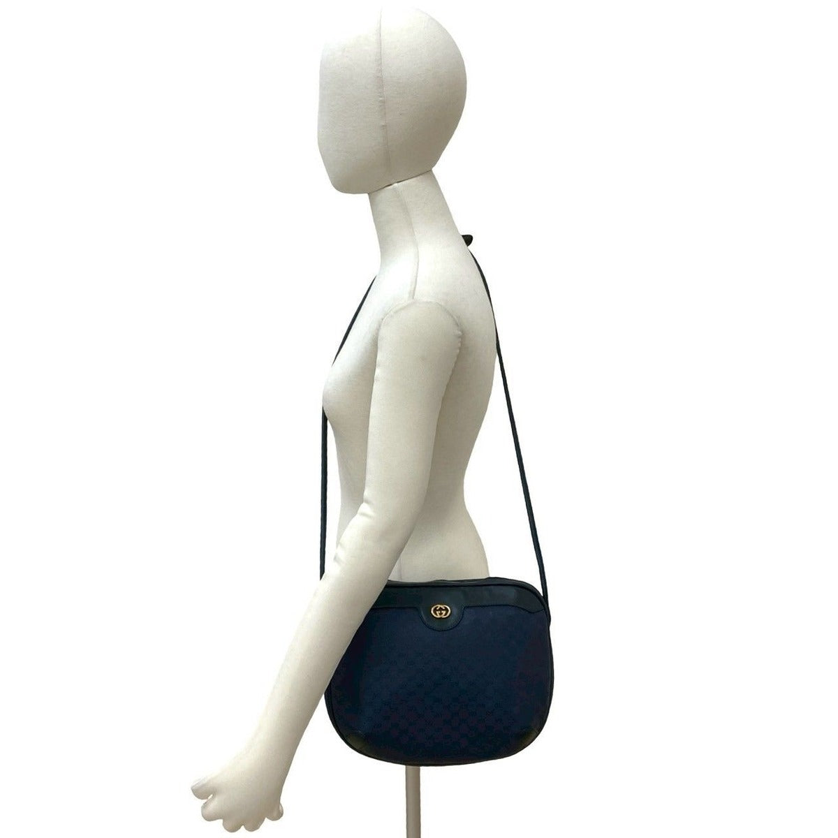 Gucci Vintage Micro GG Logo Leather Mini Shoulder Bag — view 2
