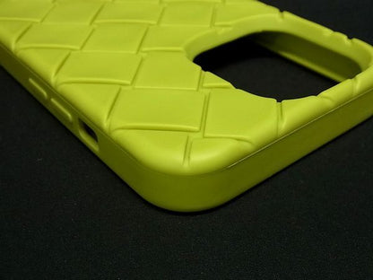 Bottega Veneta Intrecciato Rubber Iphone13pro Phone Case Yellow