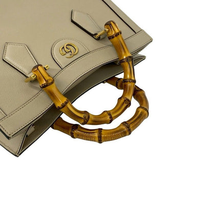 Gucci Diana Small Bamboo GG Logo Leather 2-Way Shoulder Bag Black — view 4